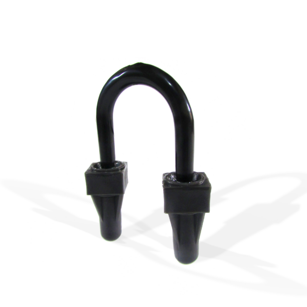 Abrazadera tipo U-Bolt, con recubrimiento de PVC, marca REPSA Yellow Coat®.