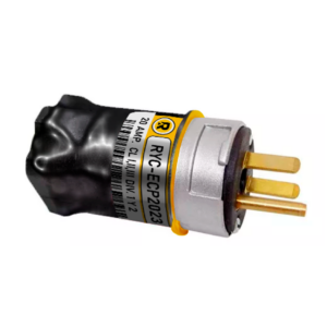 Clavija ECP de 20 Amperes, con recubrimiento exterior de PVC e interior con uretano amarillo, marca REPSA Yellow Coat®.