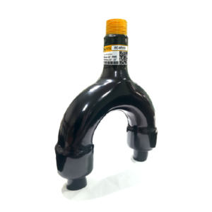 Niple derivador con recubrimiento exterior de PVC, e interior con uretano amarillo, marca REPSA Yellow Coat®.