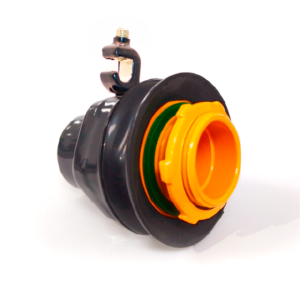 Conector Liquidtight Aterrizado con recubrimiento exterior de PVC e interior con uretano amarillo, marca REPSA Yellow Coat®.