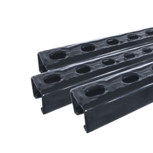 Canal Unistrut con recubrimiento de PVC, marca REPSA Yellow Coat®.