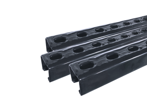 Canal Unistrut con recubrimiento de PVC, marca REPSA Yellow Coat®.